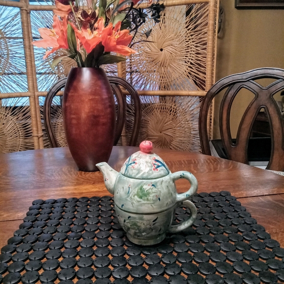 Signed Hand Painted Asian Tea for One Service Drinkware - Picture 7 of 7
